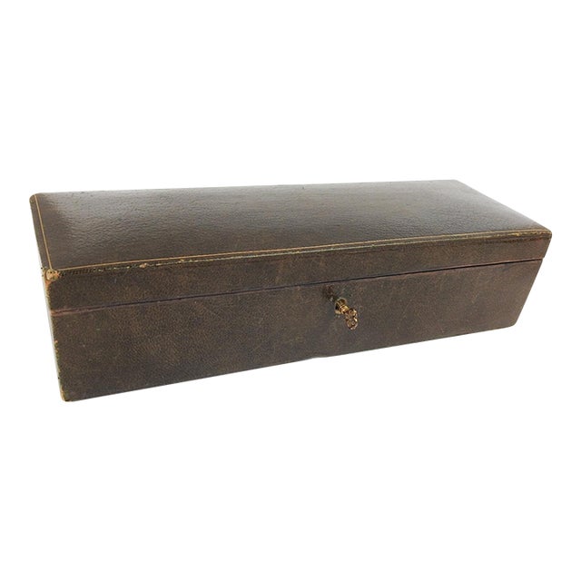 Late 19h Century French Leather Glove Box For Sale