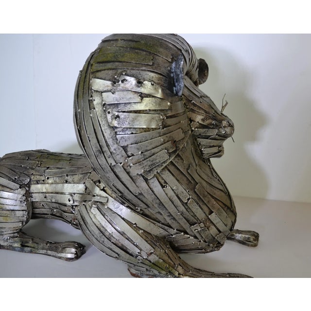 1970s Metal Loin Sculpture For Sale - Image 4 of 7
