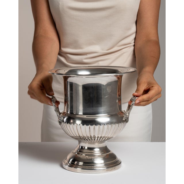 Mid 20th Century France Silver Metal Ice Bucket For Sale - Image 10 of 15