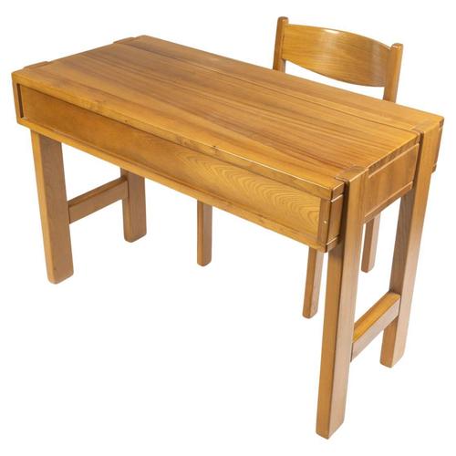 Vintage Pine Desk and Chair, 1960s, Set of 2 For Sale - Image 15 of 15