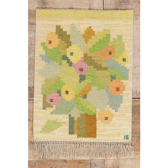 Ingegerd Silow Swedish Rollakan Rug, 02'03 X 03'00 For Sale - Image 11 of 11