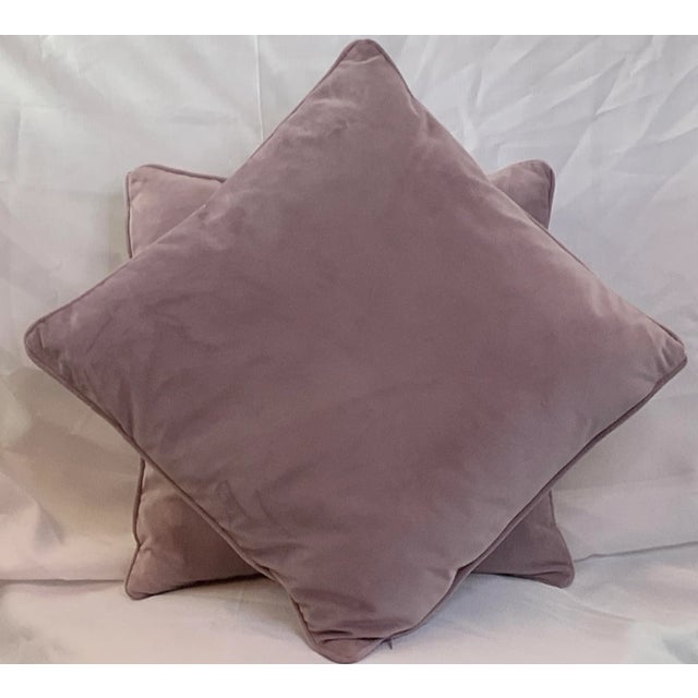 2020s Contemporary Italian Opera Mauve Purple Pillows - A Pair For Sale - Image 5 of 7