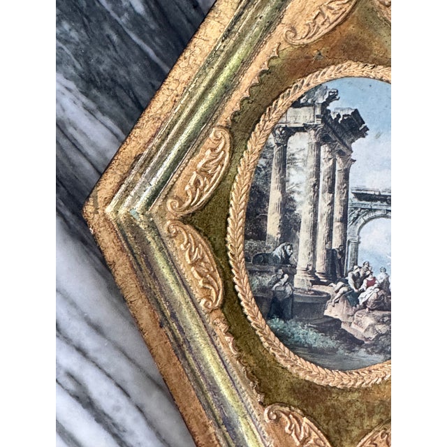 Made on Italy Mid-Century Florentine Wall Art For Sale - Image 4 of 9