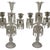 Vintage Pair 14" Modular Crystal 3-Light Candelabras Threaded European Lead Crystal Complete With Prisms For Sale - Image 9 of 12