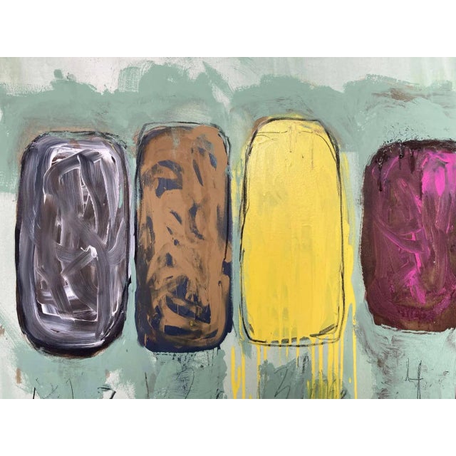 Artist's Statement: "This painting harkens back to a series called "Gridish" that I created over the past couple of years,...