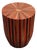 Contemporary Traditional Moroccan Resin and Walnut Wood Stool / Orange Bell Shape For Sale
