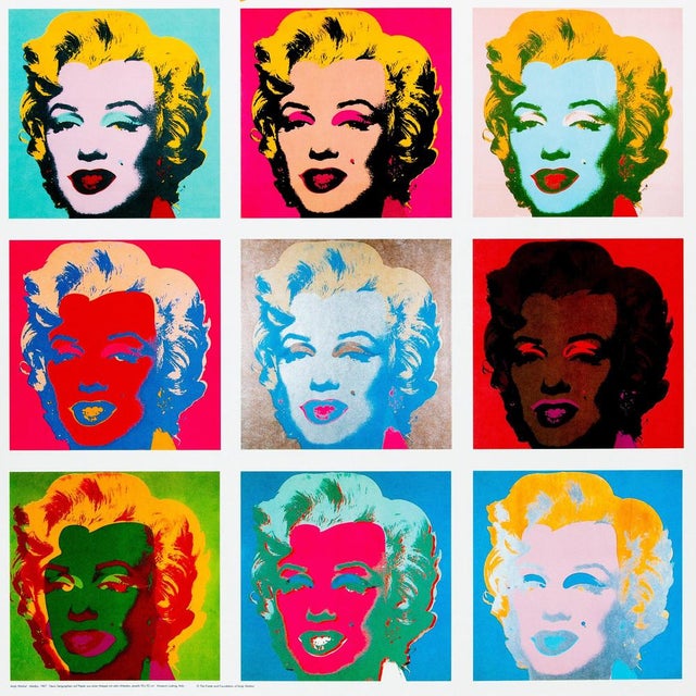 Andy Warhol (1928-1987) Marilyn Monroe Color poster On heavyweight paper, 57 × 78 cm (approx. 22 × 31 inches) Excellent...