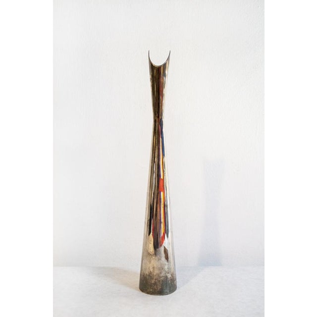 Lino Sabattini Cardinal Vase in Silver-Plated Metal by Lino Sabattini for Christofle, 1956 For Sale - Image 4 of 4