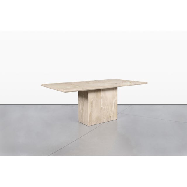 Stone Italian Modern Breccia Oniciata Marble Dining Table With Bullnose Edge For Sale - Image 7 of 12