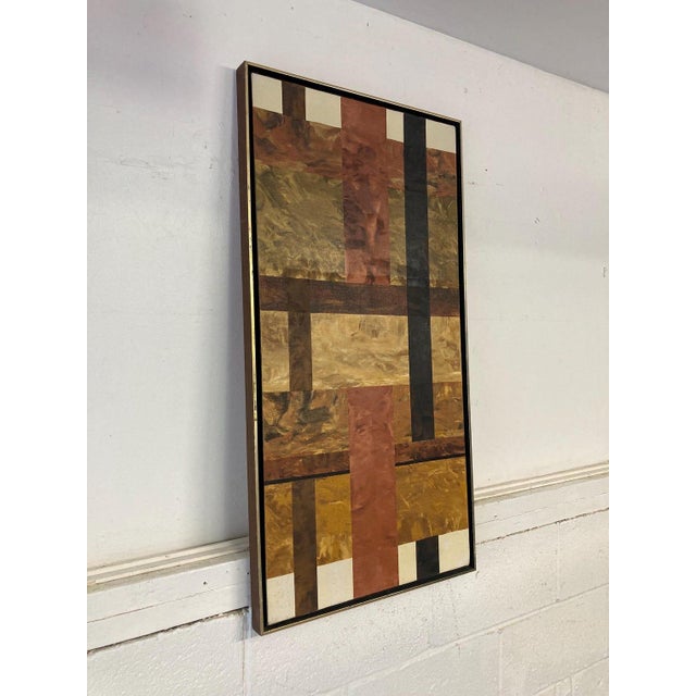 Vintage Mid Century Modern Original Oil Painting For Sale - Image 4 of 6