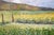 Blue Purple Clouds Above Cornfields on the Farm - Landscape in Oil on Masonite For Sale - Image 8 of 10