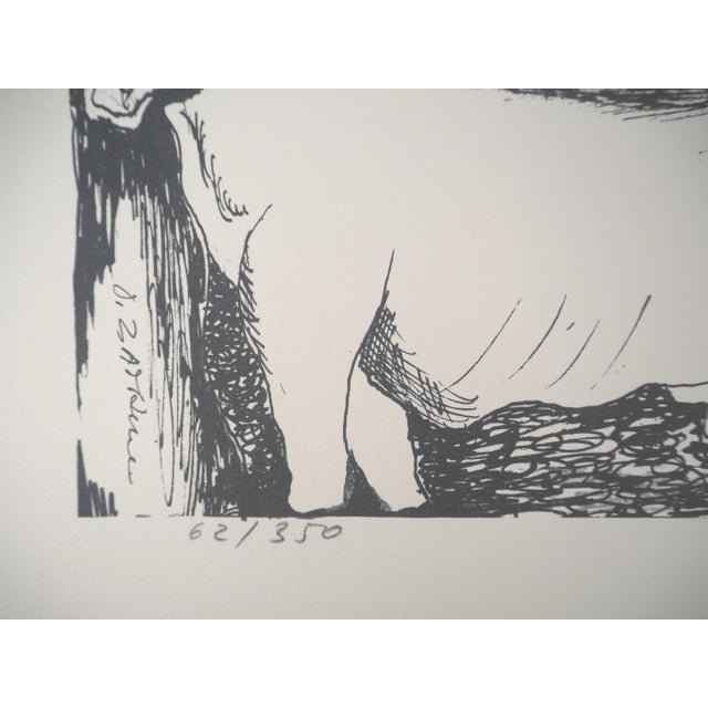 Modern Ossip Zadkine, Mythology: Hercules and the Stables of Augeas, Original Lithograph For Sale - Image 3 of 6