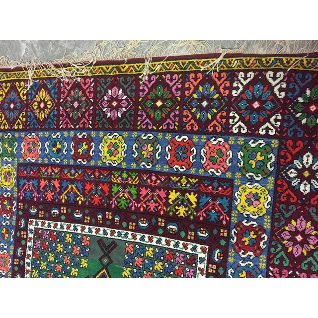 Blue Long Vintage Moroccan Rabat Rug For Sale - Image 8 of 11