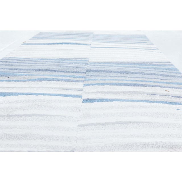 Early 21st Century Modern Abstract Wool Runner Hand-Knotted in Tibet by Doris Leslie Blau For Sale - Image 5 of 7