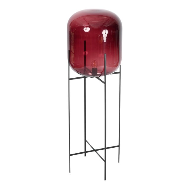 Purple Oda Large Floor Lamp in Blown Glass attributed to Sebastian Herkner For Sale