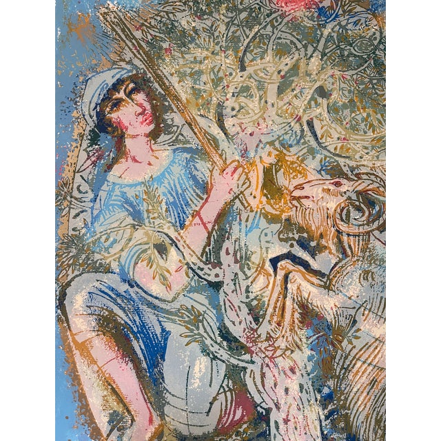 Late 20th Century "The Shepherdess" by Shraga Weil Signed Limited Edition Serigraph For Sale - Image 5 of 12