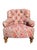 Late 20th C Baker Furniture Tufted Club Armchairs, George Smith Style Paisley Upholstery, Brass Casters – Pair For Sale - Image 9 of 18