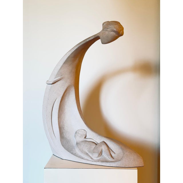 Vintage 1980 "Beginnings" Austin Productions Mother and Child Sculpture This vintage 1980 Austin Productions sculpture,...