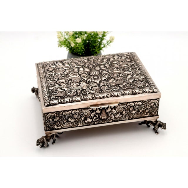 Silver Jewelry Box with Reliefs For Sale - Image 10 of 10