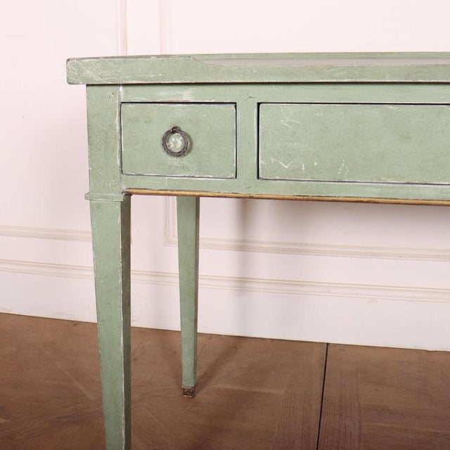 Good 3 drawer painted oak desk/ bedside table, newly made. Height under rail 59cm Dimensions:W: 130cm (51.2")H: 80cm...