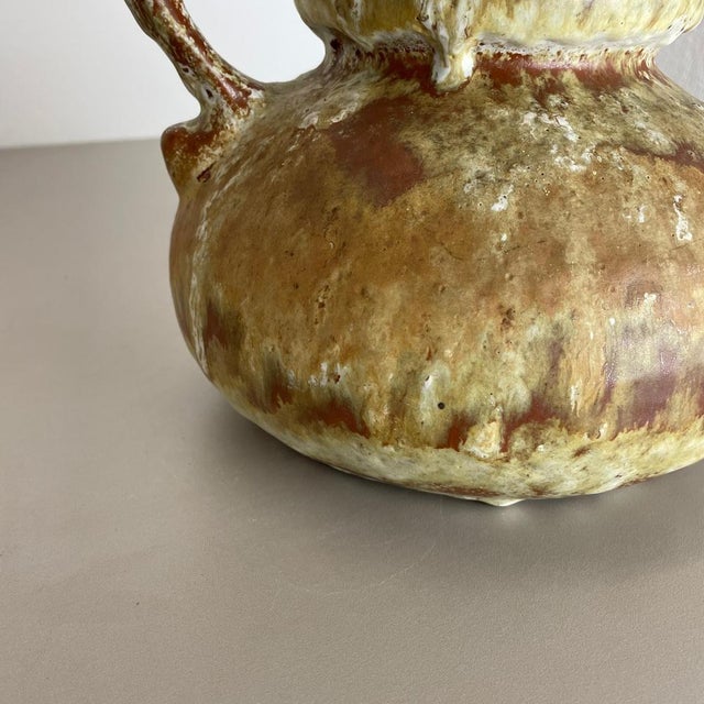 Brutalist WGP Pottery Fat Lava Multi-Color Vase Object attributed to Ruscha, Germany, 1970s For Sale - Image 18 of 18