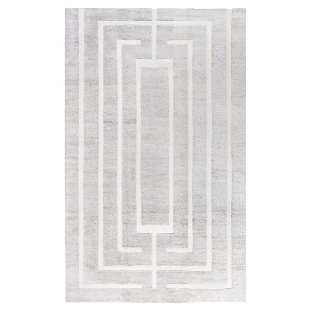 Monumental Elegance: Modern Art Deco Wool Rug by Doris Leslie Blau For Sale