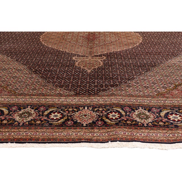 Mid 20th Century Vintage Persian Mahi Tabriz Rug - 09'11 x 12'08 For Sale - Image 5 of 11