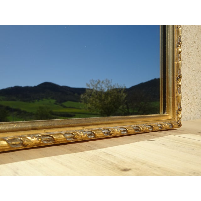 1980s Wood and Gilded Stucco Mirror, 1950s For Sale - Image 5 of 14