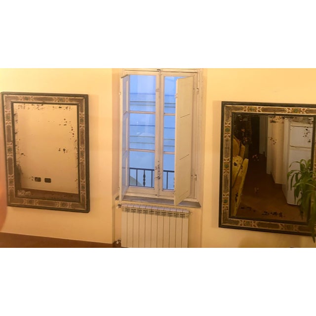 Early 19th Century Italian Carved Wood Casetta Frame Mirrors, Set of 2 For Sale - Image 3 of 9