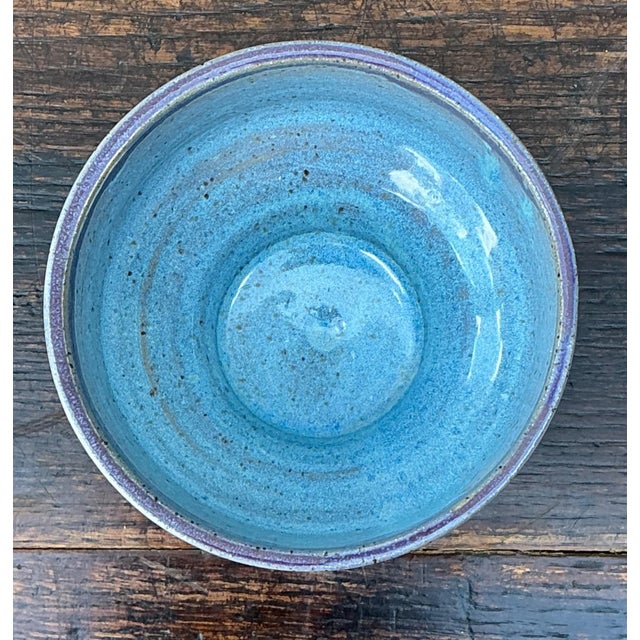 Handcrafted Blue and White Ceramic Bowl For Sale - Image 4 of 18