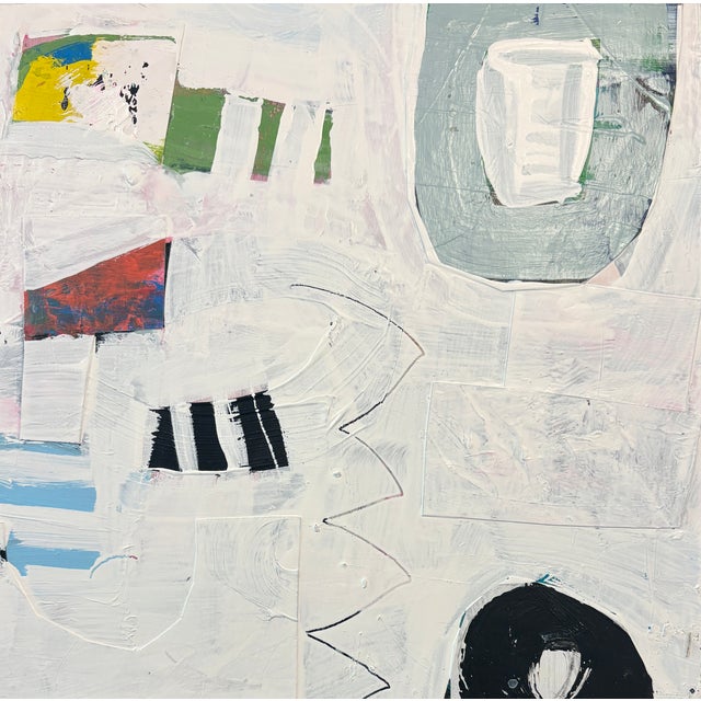 2020s Sarah Trundle, Contemporary Abstract Collage Painting, "Fizzy" For Sale - Image 5 of 5
