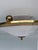 Neoclassical Empire Plafonniere Ceiling Lamp in Opaline Glass and Gilt Brass, 1940s For Sale - Image 4 of 15