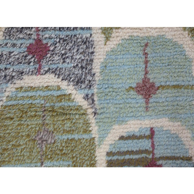 "Semilune" Modern Scandinavian Geometric Slate Gray Runner by Doris Leslie Blau For Sale - Image 4 of 8
