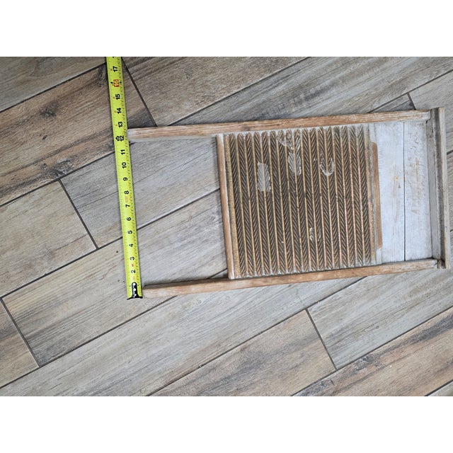 Antique Howard Woodenware Washboard With Dovetail Joinery For Sale - Image 9 of 12