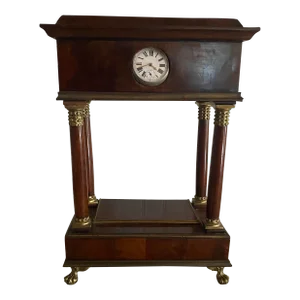 Edwardian Watch Keep With Columns Topped With Gilt Capitals
