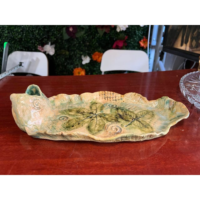 Asian 1970s Asian Ceramic Hand Painted Fish Decorative Plate For Sale - Image 3 of 9