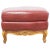 French Beech and Red Skai Ottoman, 1960s For Sale - Image 9 of 9