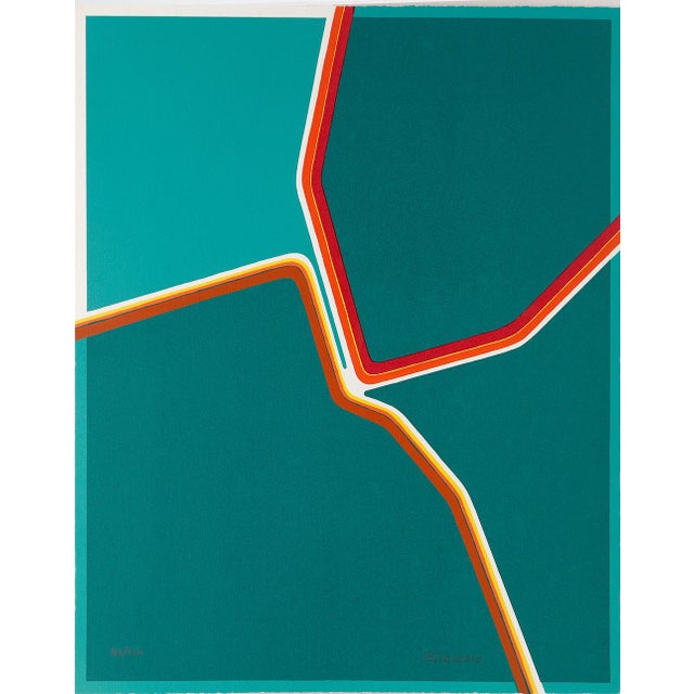 Pablo PALZUELO - Abstraction in Colors, 1974 - Hand-Signed Color Lithograph, printed by Arte-Paris and published by Adrien...