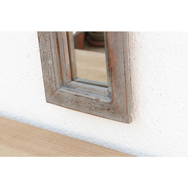 Indian Charming Aged Petite Indian Arched Mirror For Sale - Image 3 of 8