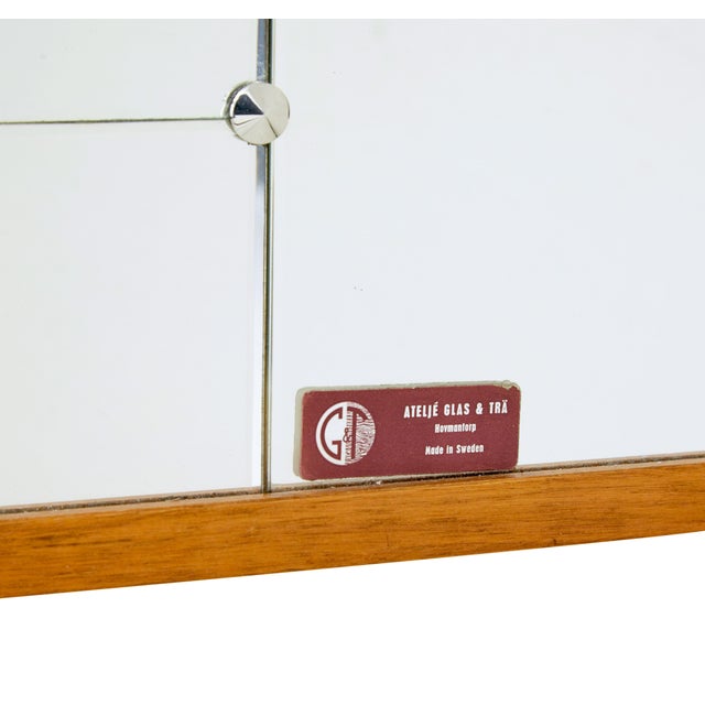 Mid-Century Modern Mid-Century Scandinavian Wall Mirror from Glas and Tra, 1950s For Sale - Image 3 of 7