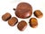 Mid 20th Century Teak Wood Apple Shaped Salad Bowls, 6 Pieces For Sale - Image 10 of 10