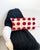 Rustic Chamula White With Gray Stripes Red PomPom Throw Pillow Handmade From 100% Wool For Sale - Image 3 of 5