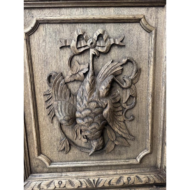 Brown French Carved Oak Hunting Sideboard, 1860 For Sale - Image 8 of 18