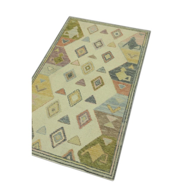 Early 21st Century Modern Turkish Oushak Rug 2'11" x 4'10" For Sale - Image 5 of 6