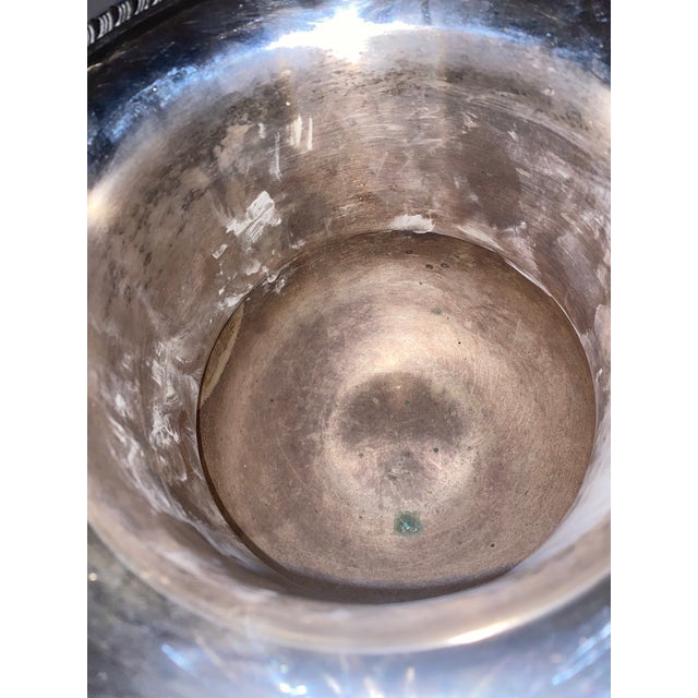 Metal Vintage Leonard Hollywood Regency Silver-Plated Trophy Champagne Bucket Urn For Sale - Image 7 of 12