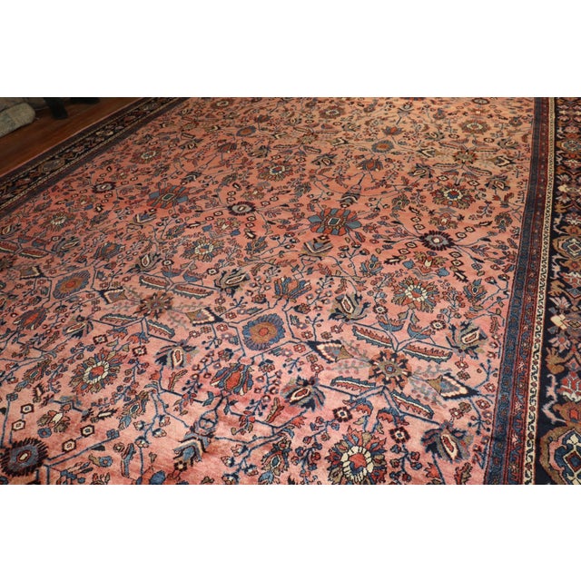Early 20th Century Persian Bibikabad Oversize Rug - 12'2" x 20'2" For Sale - Image 4 of 11