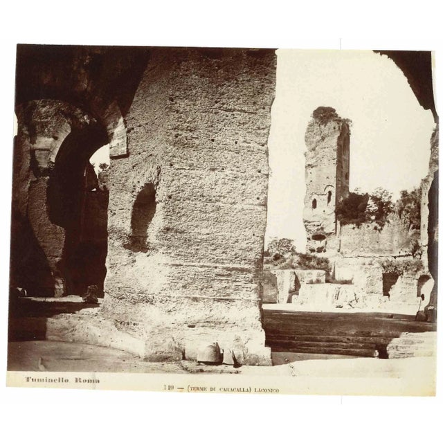Baths of Caracalla is a vintage print in salt silver realized by Ludovico Tuminello in the early 20th Century. Titled on...