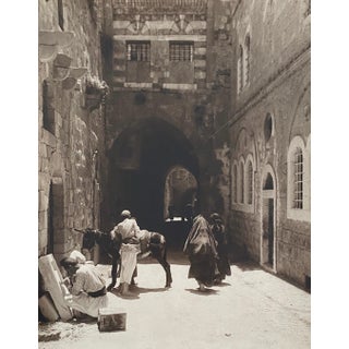 American Colony Jerusalem, Vintage Large Albumen Photo Jerusalem - House Of The "Rich Man", 1890-1920 For Sale