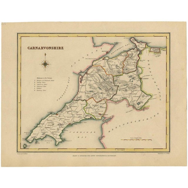 Map of Carnarvonshire, 1844 For Sale - Image 10 of 10