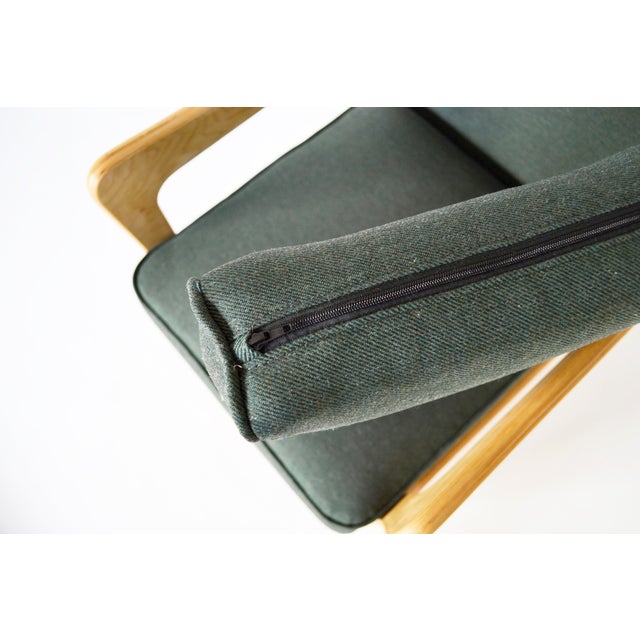 Wood Set of Vintage Forest Green Vesta Amrchairs by Brigita Adamonienė, 1970s For Sale - Image 7 of 9